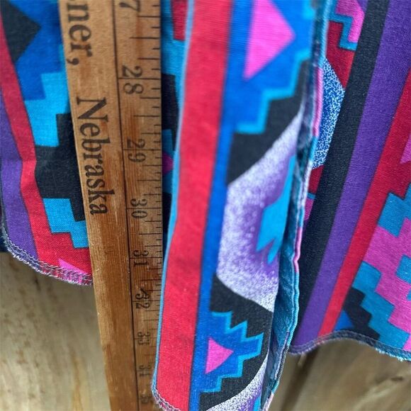 Vintage Wrangler Men's Aztec Western Shirt Size 17 Long Sleeve Button-Up - Picture 3 of 7